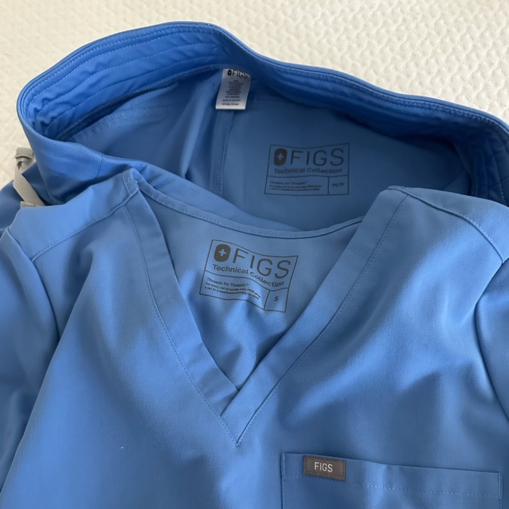 Figs Scrubs Set in Ceil Blue